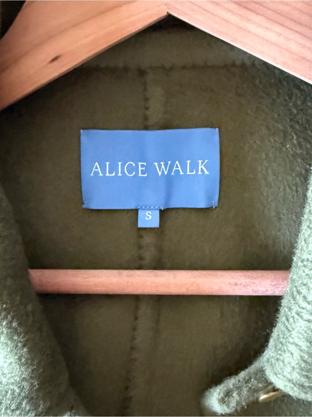 Alice Walk Cashmere Car Coat - Olive Green - Picture 8 of 8